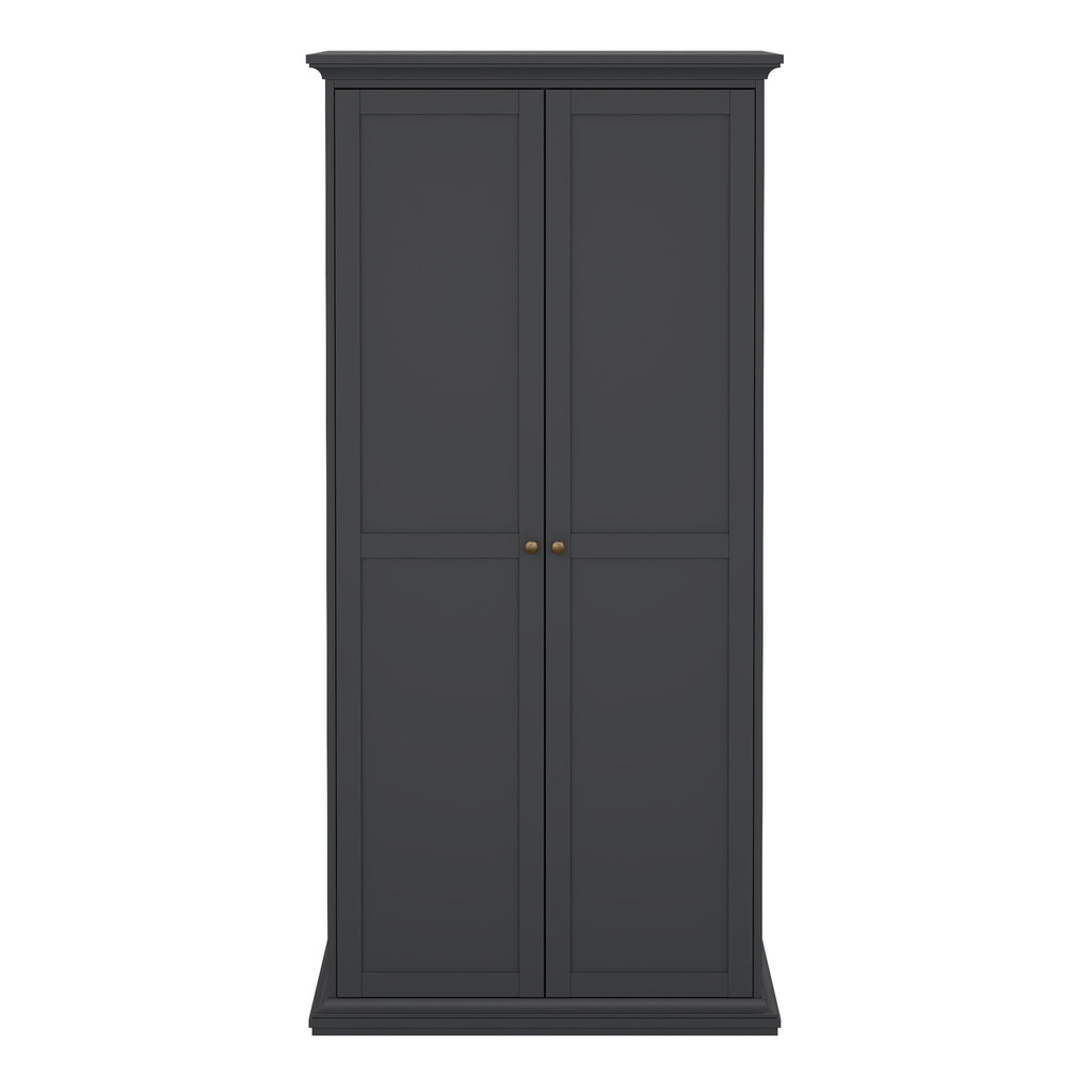 Primrose Wardrobe with 2 Doors in Matt Grey