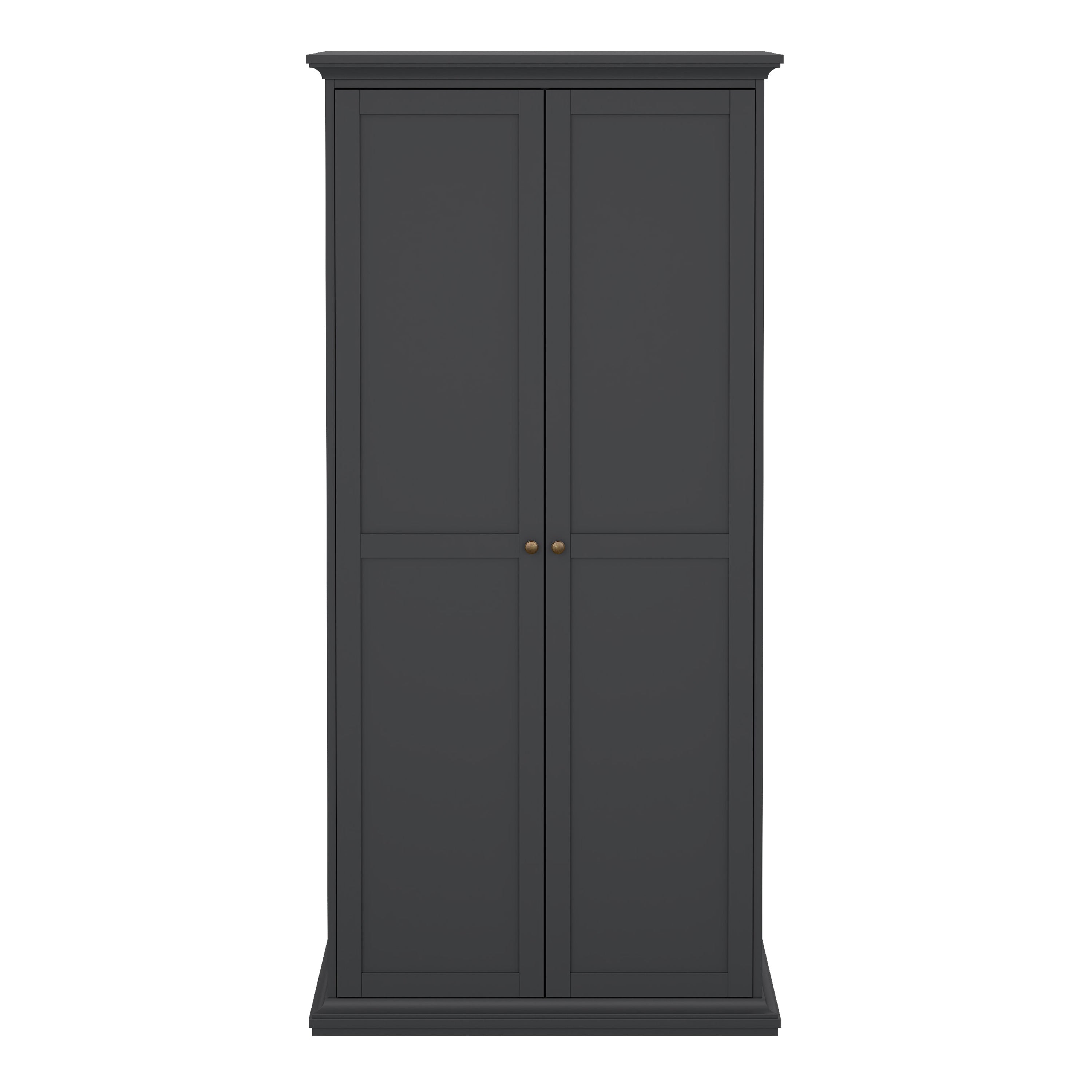 Primrose Wardrobe with 2 Doors in Matt Grey
