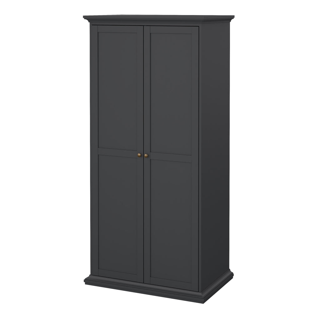 Primrose Wardrobe with 2 Doors in Matt Grey