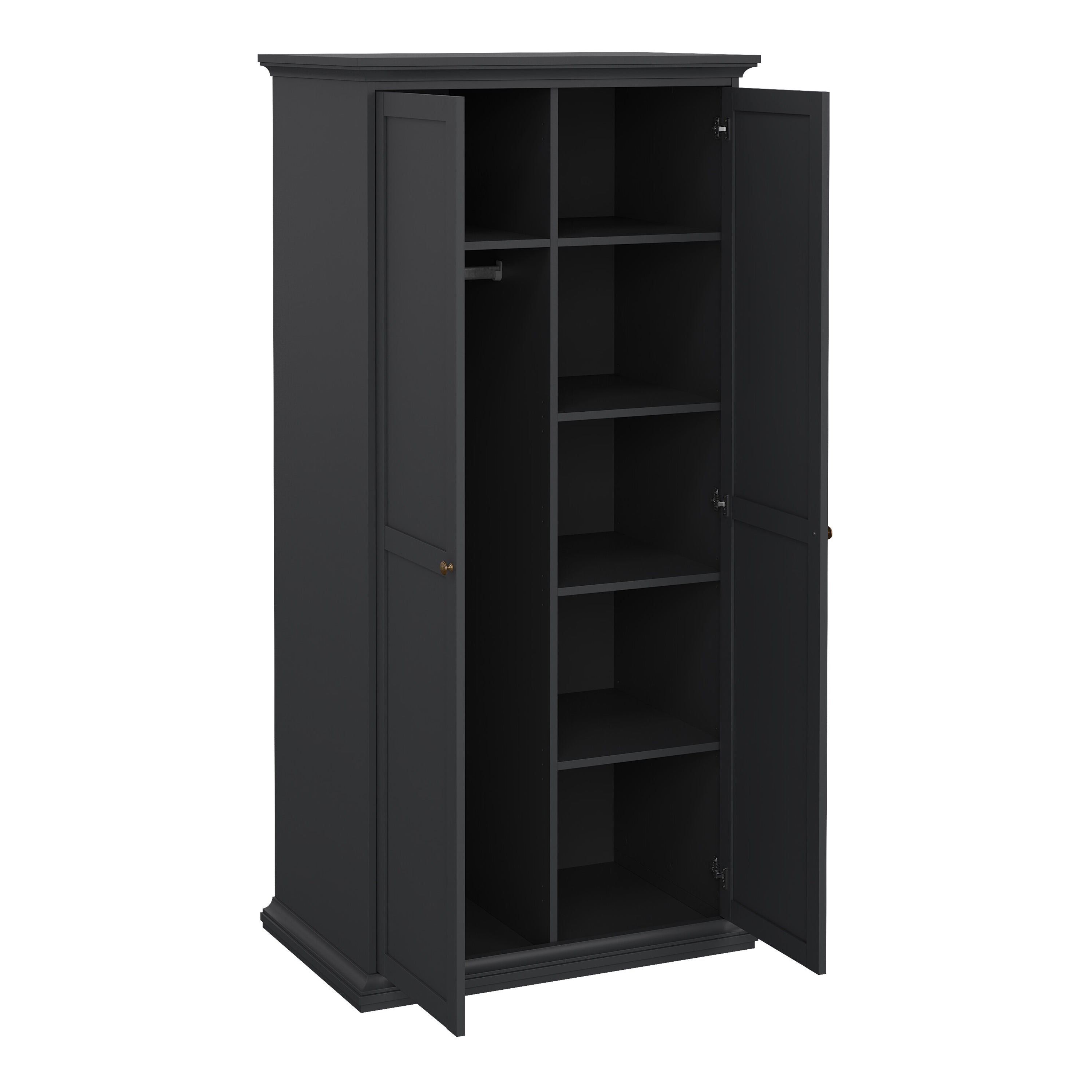 Primrose Wardrobe with 2 Doors in Matt Grey