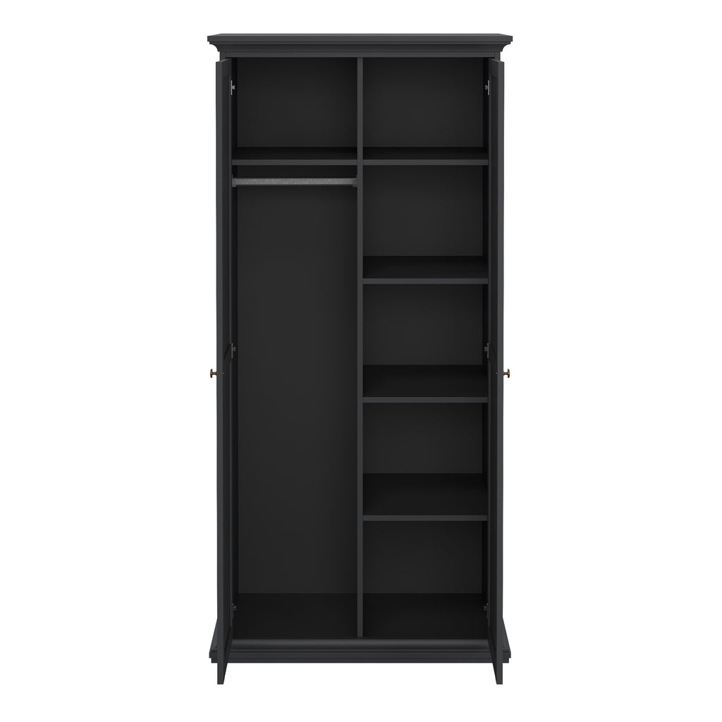 Primrose Wardrobe with 2 Doors in Matt Grey