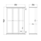 Primrose Wardrobe with 3 Doors in White