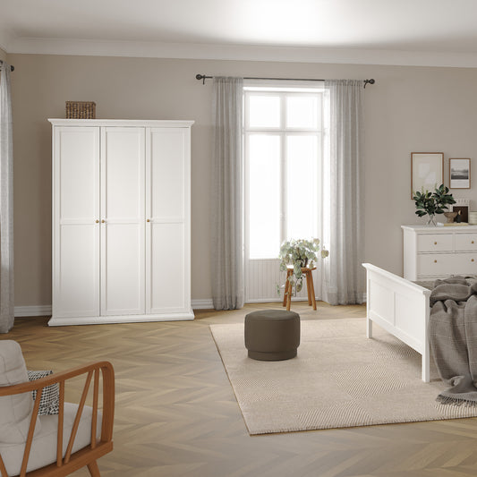 Primrose Wardrobe with 3 Doors in White