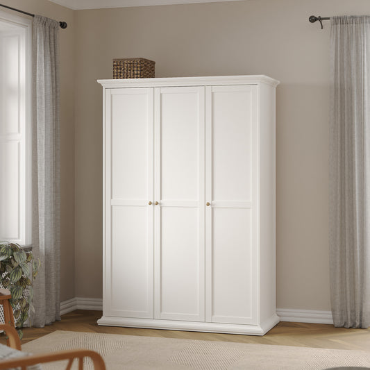 Primrose Wardrobe with 3 Doors in White