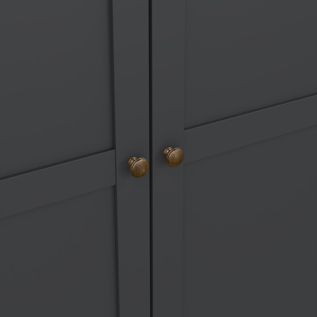 Primrose Wardrobe with 3 Doors in Matt Grey