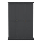 Primrose Wardrobe with 3 Doors in Matt Grey