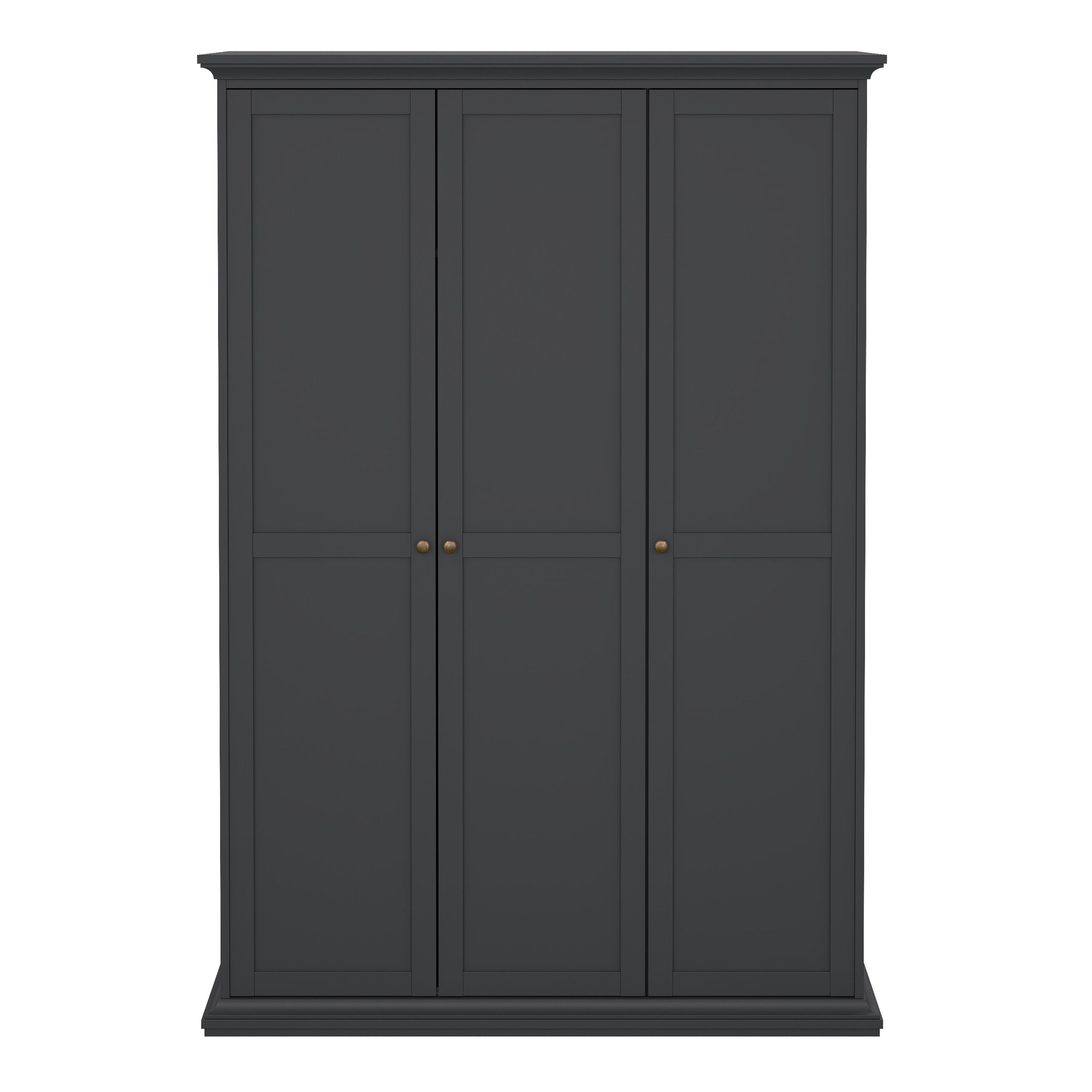 Primrose Wardrobe with 3 Doors in Matt Grey