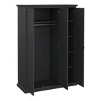 Primrose Wardrobe with 3 Doors in Matt Grey