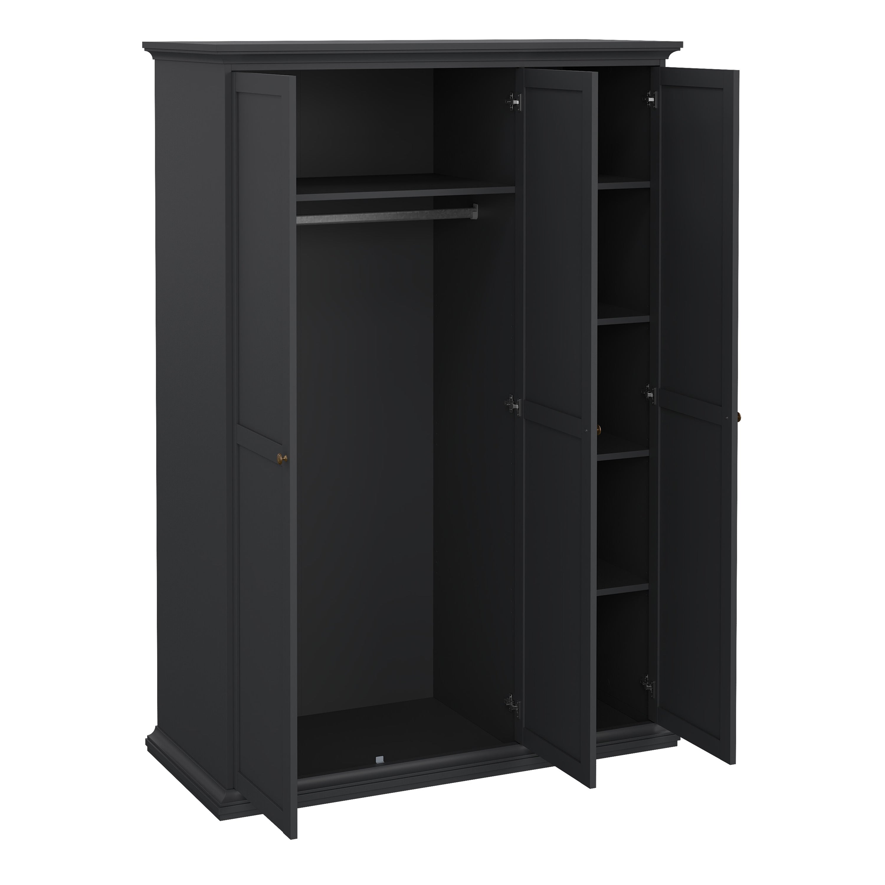 Primrose Wardrobe with 3 Doors in Matt Grey
