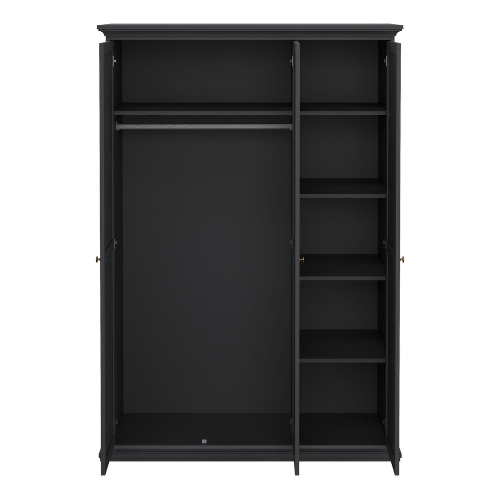 Primrose Wardrobe with 3 Doors in Matt Grey