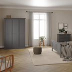 Primrose Wardrobe with 3 Doors in Matt Grey