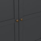 Primrose Wardrobe with 4 Doors and 2 Drawers in Matt Grey
