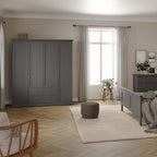 Primrose Wardrobe with 4 Doors and 2 Drawers in Matt Grey