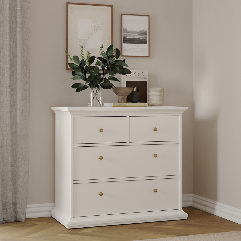 Primrose Chest of 4 Drawers in White