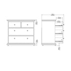 Primrose Chest of 4 Drawers in Matt Grey