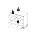 Primrose Chest of 4 Drawers in Matt Grey