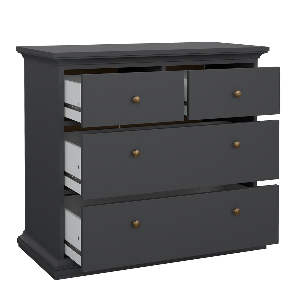 Primrose Chest of 4 Drawers in Matt Grey