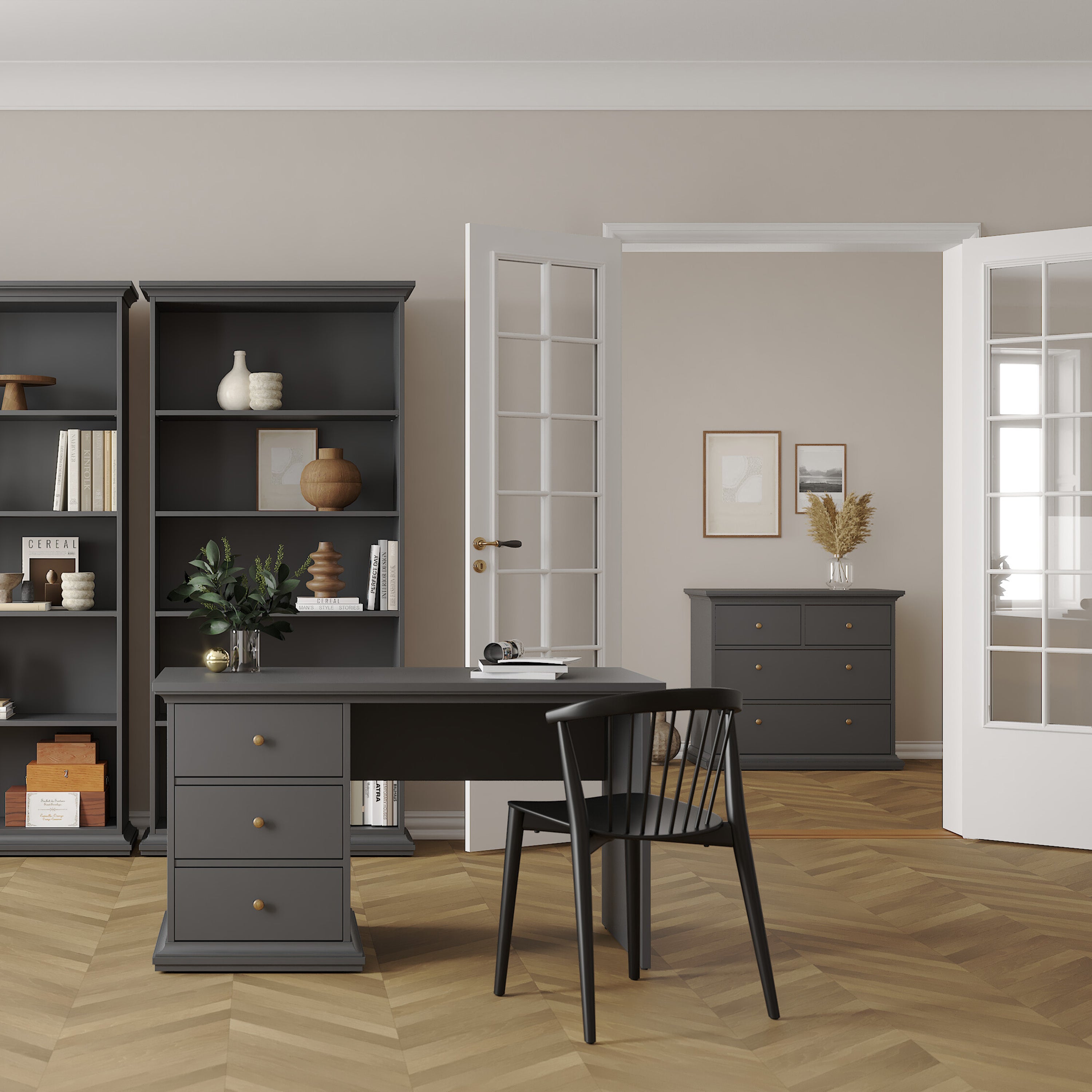 Primrose Chest of 4 Drawers in Matt Grey