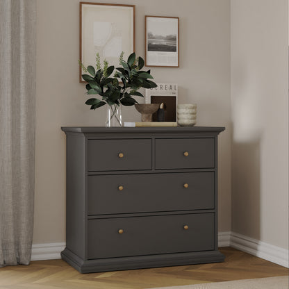 Primrose Chest of 4 Drawers in Matt Grey