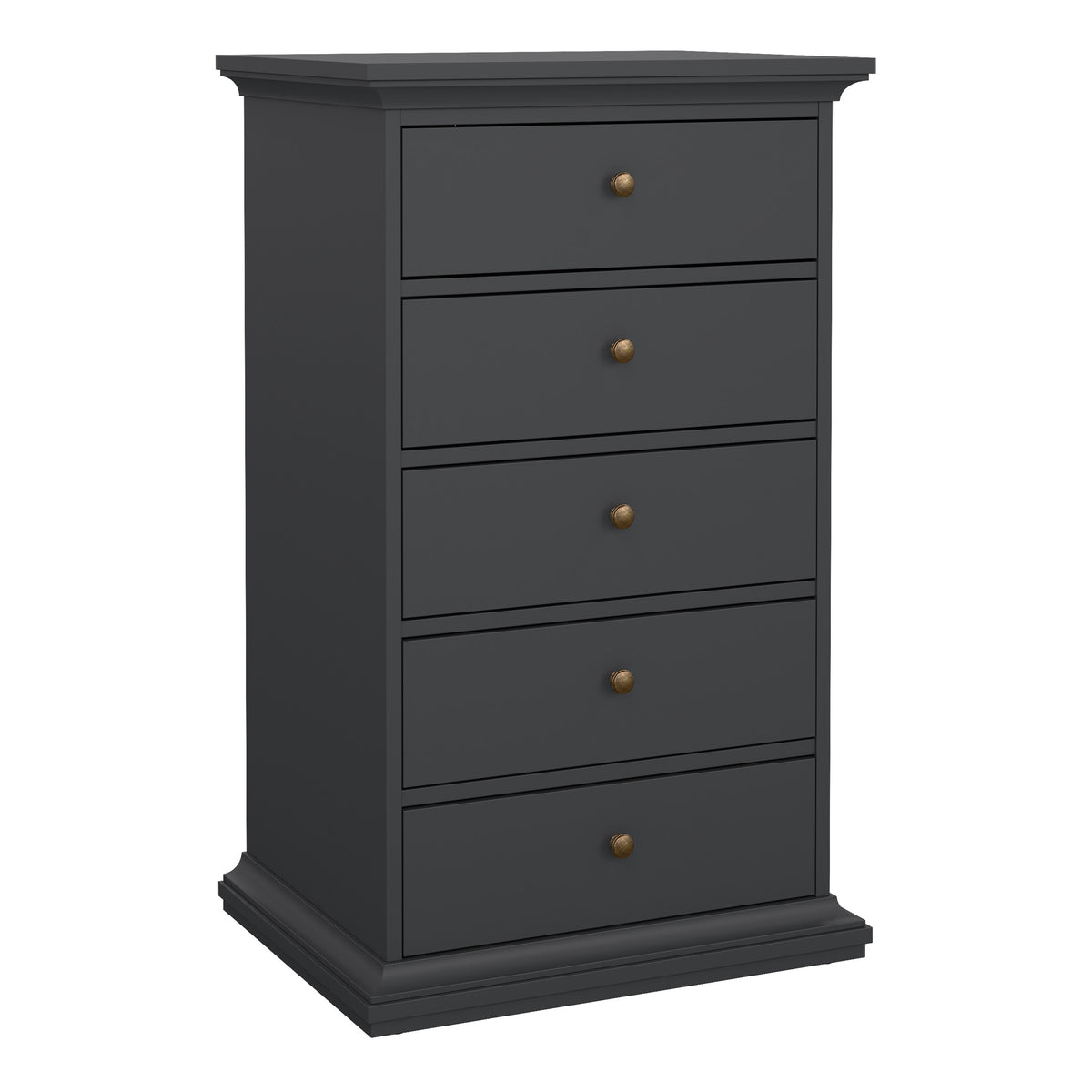 Primrose Chest 5 Drawers in Matt Grey