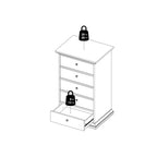 Primrose Chest 5 Drawers in Matt Grey