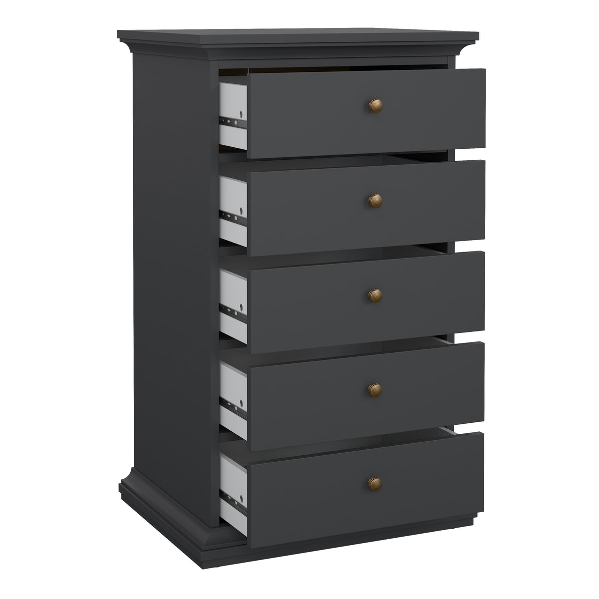 Primrose Chest 5 Drawers in Matt Grey