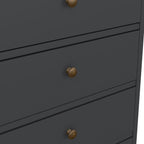 Primrose Chest 5 Drawers in Matt Grey