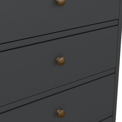 Primrose Chest 5 Drawers in Matt Grey