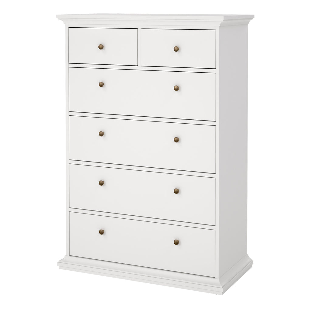 Primrose Chest of 6 Drawers in White