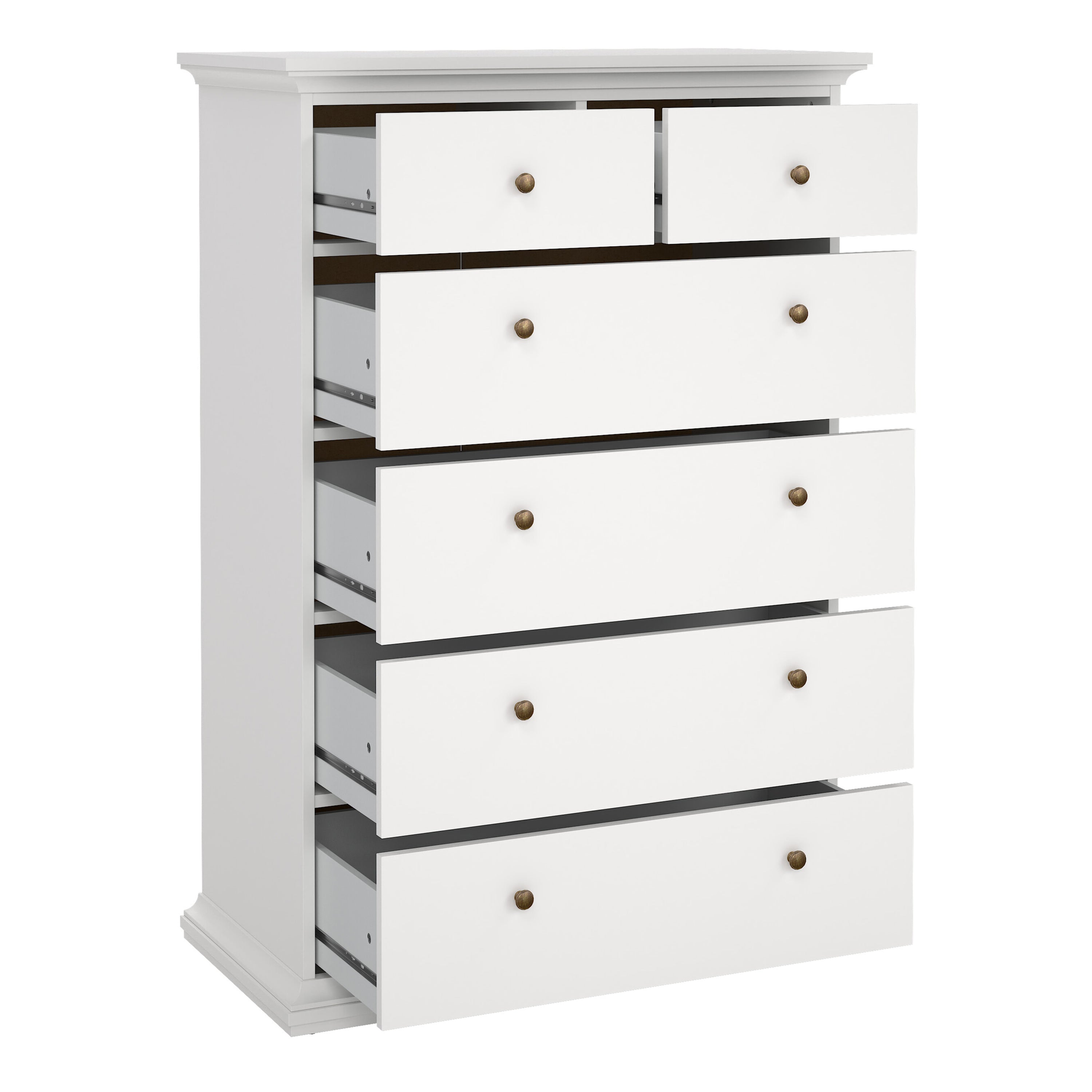 Primrose Chest of 6 Drawers in White
