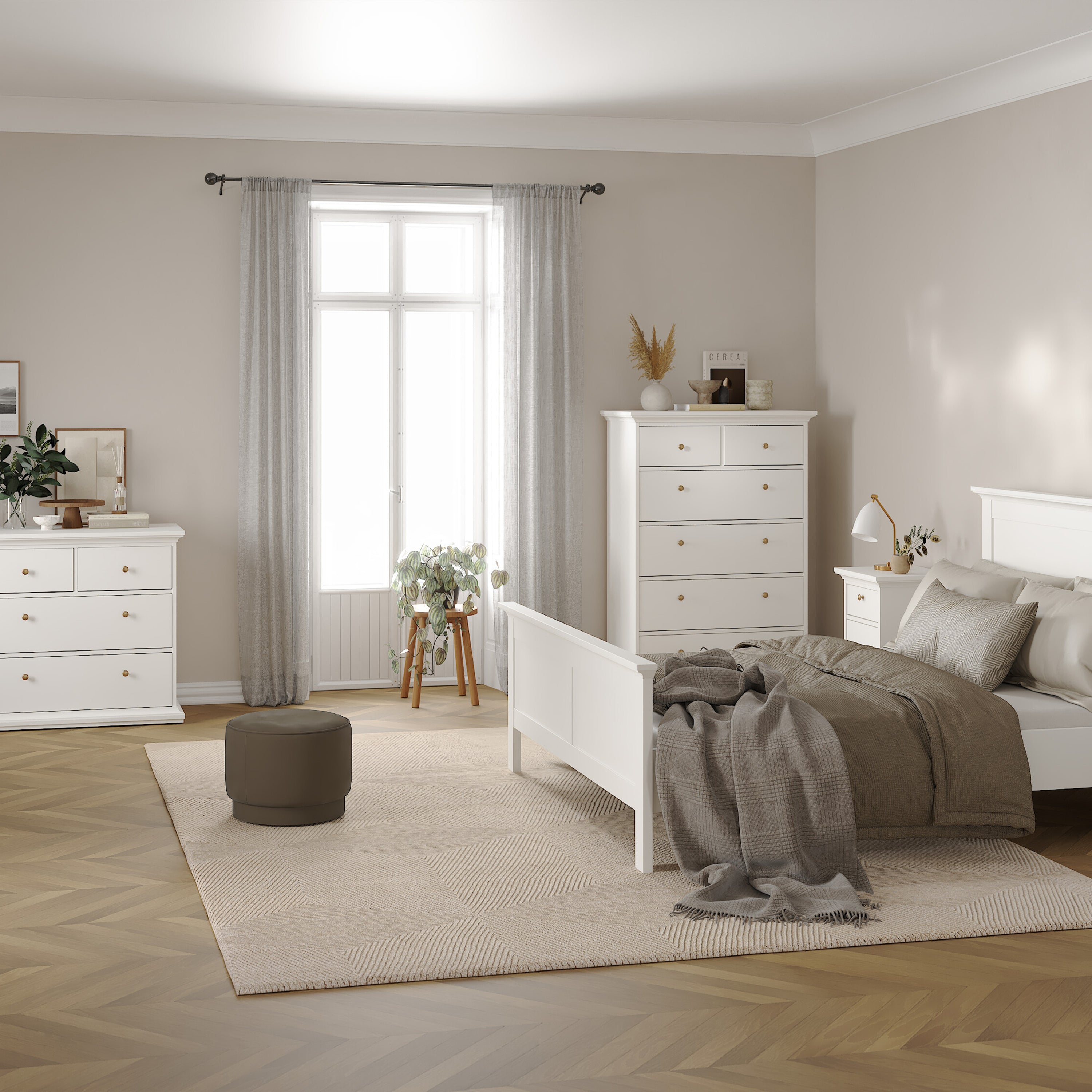 Primrose Chest of 6 Drawers in White