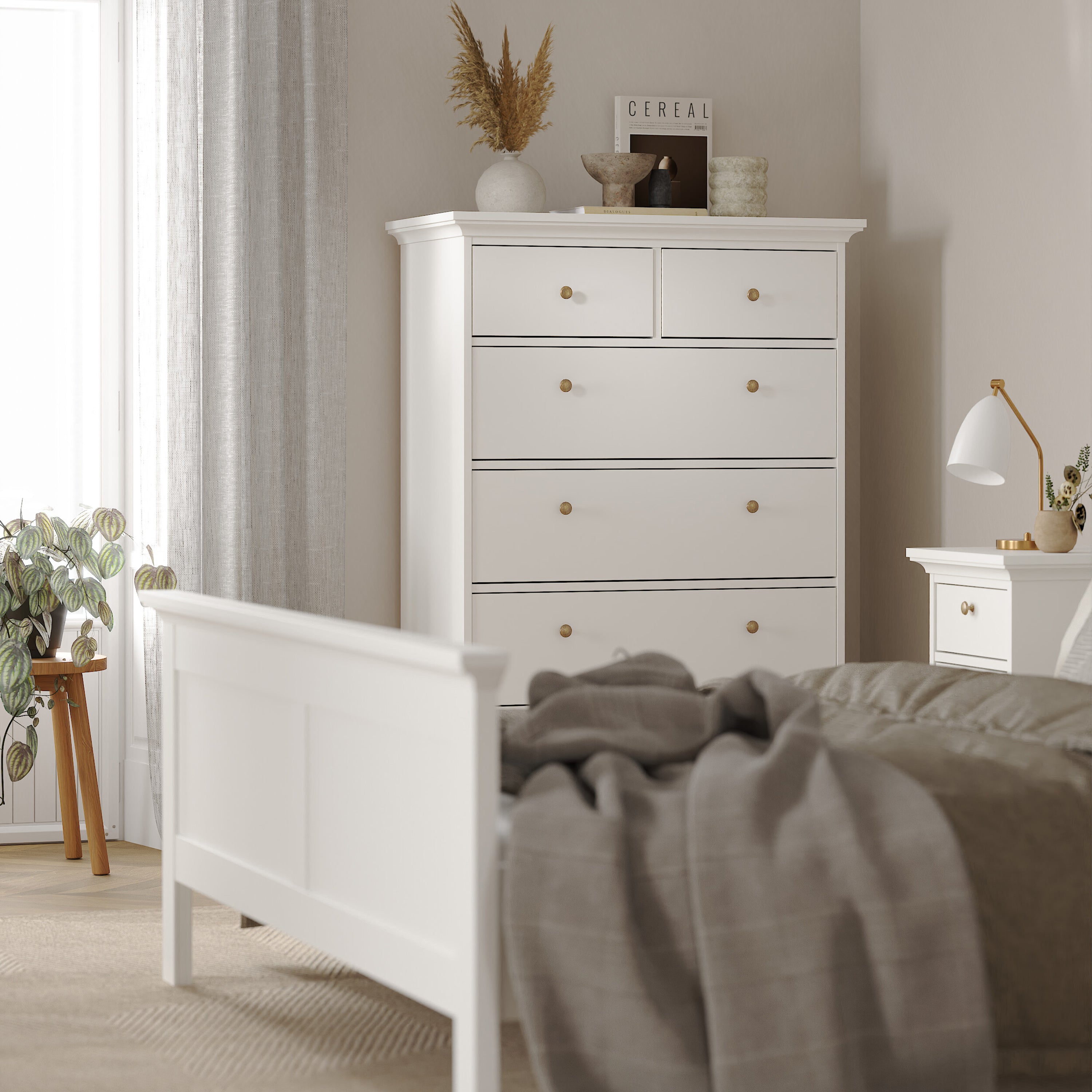Primrose Chest of 6 Drawers in White