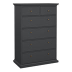 Primrose Chest of 6 Drawers in Matt Grey