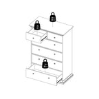 Primrose Chest of 6 Drawers in Matt Grey