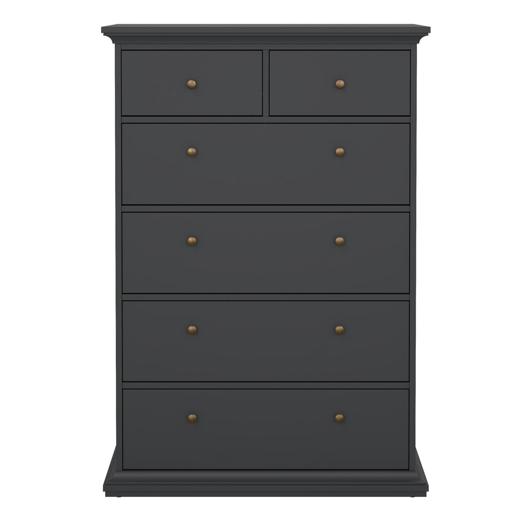 Primrose Chest of 6 Drawers in Matt Grey