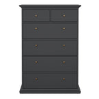 Primrose Chest of 6 Drawers in Matt Grey