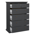 Primrose Chest of 6 Drawers in Matt Grey