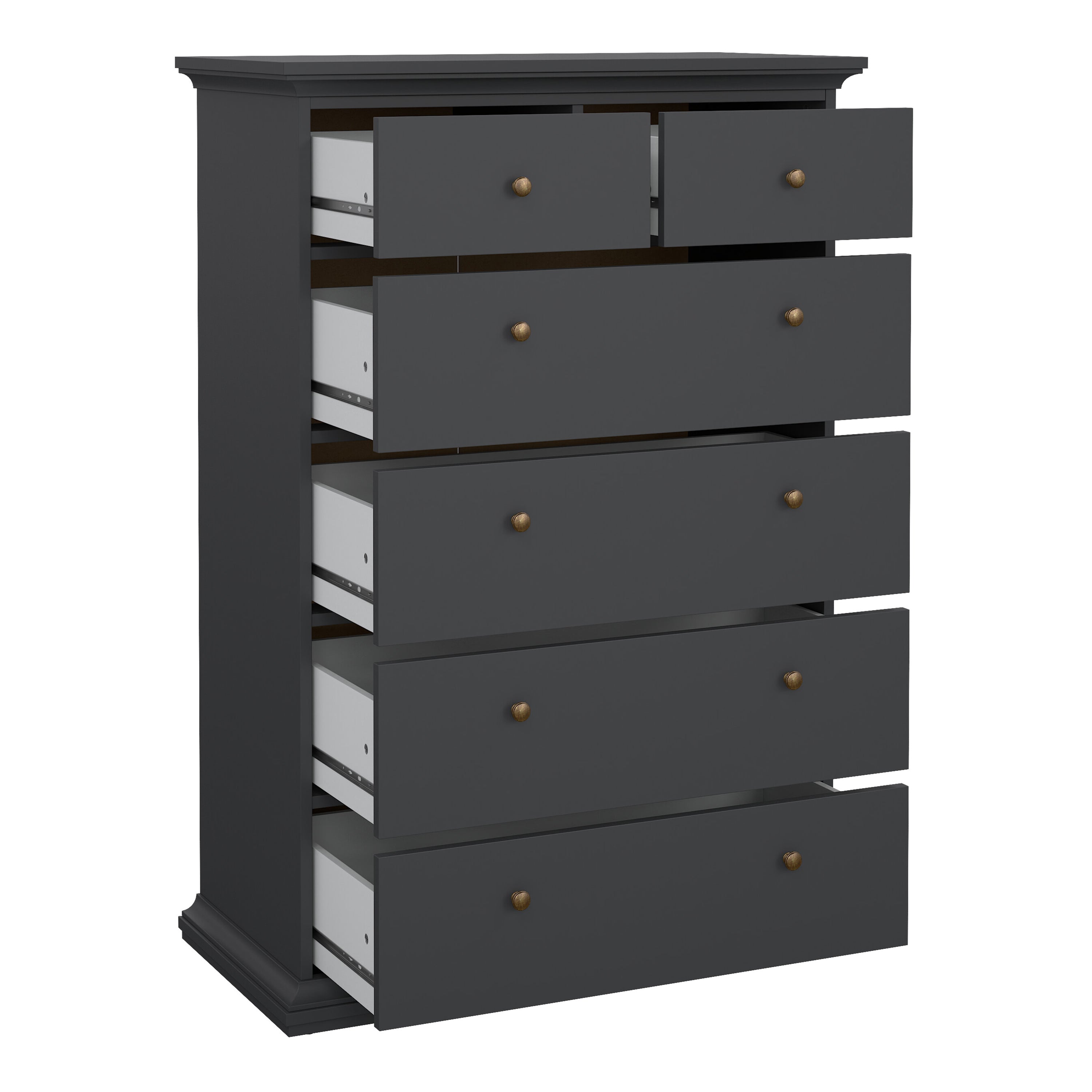 Primrose Chest of 6 Drawers in Matt Grey