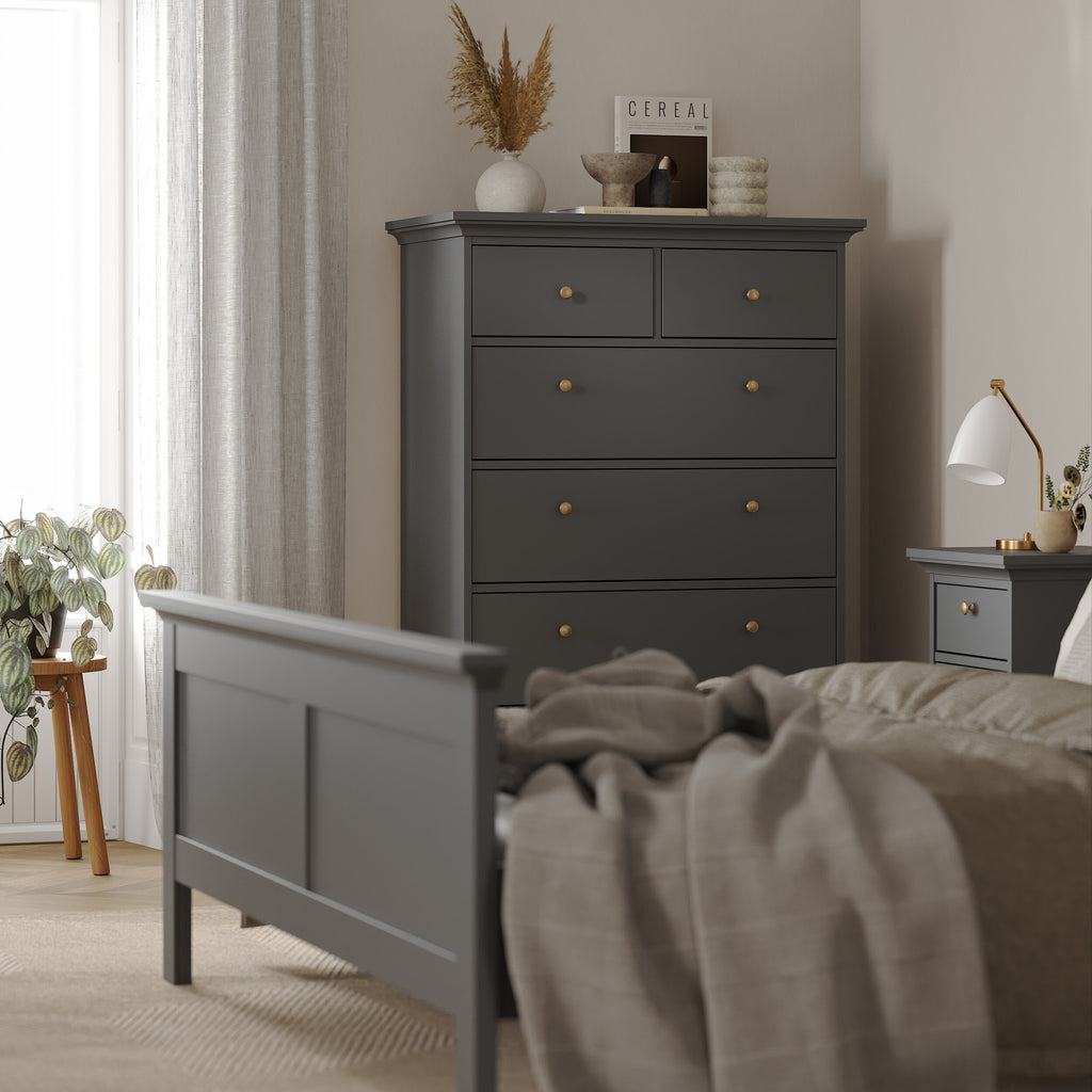 Primrose Chest of 6 Drawers in Matt Grey