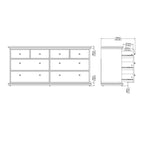 Primrose Chest of 8 Drawers in White