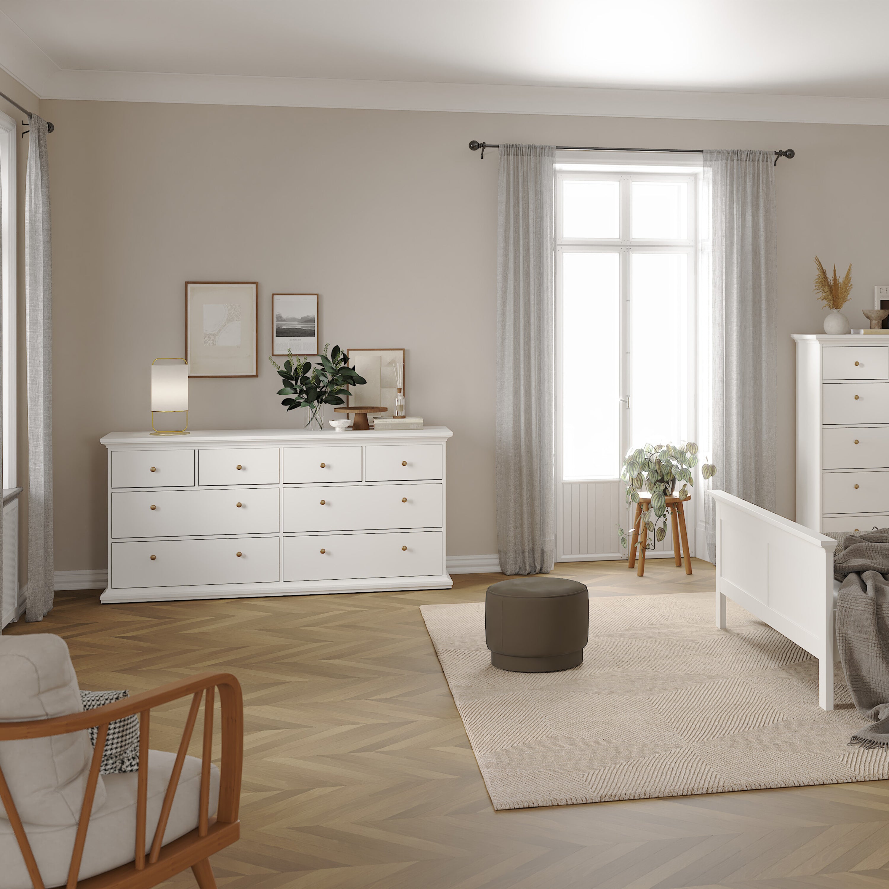 Primrose Chest of 8 Drawers in White