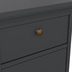 Primrose Bedside - 1 Door + 1 Drawer in Matt Grey