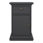 Primrose Bedside - 1 Door + 1 Drawer in Matt Grey