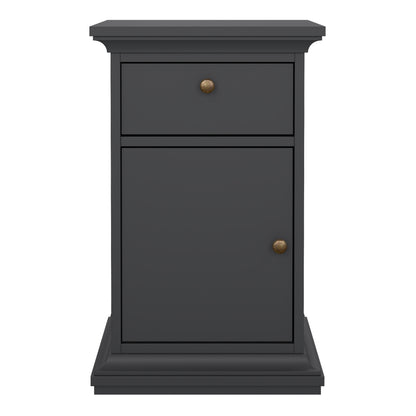 Primrose Bedside - 1 Door + 1 Drawer in Matt Grey