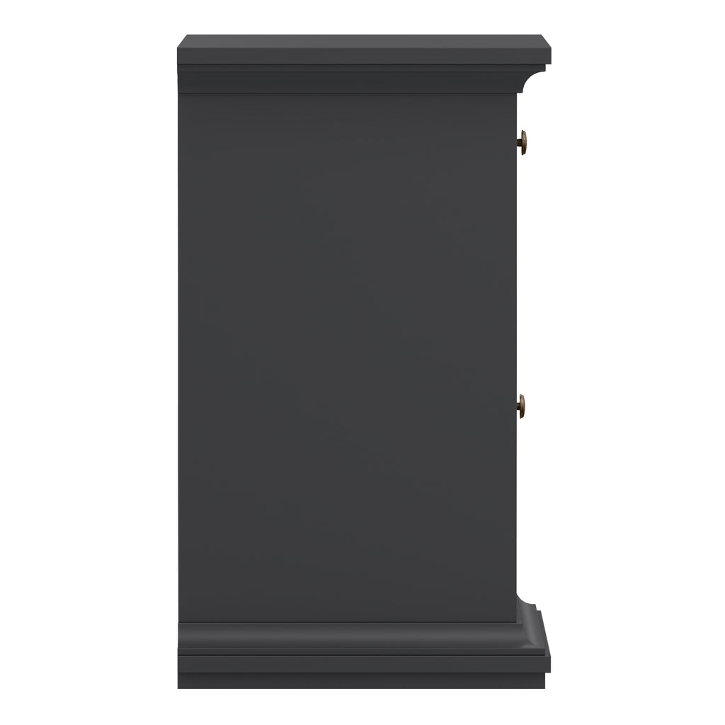 Primrose Bedside - 1 Door + 1 Drawer in Matt Grey