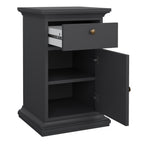 Primrose Bedside - 1 Door + 1 Drawer in Matt Grey
