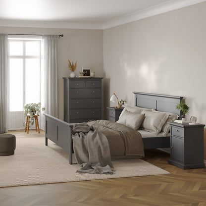 Primrose Bedside - 1 Door + 1 Drawer in Matt Grey