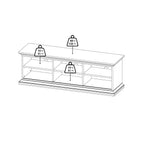 Primrose TV-unit 2 frame Doors in Matt Grey