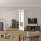 Primrose TV-unit 2 frame Doors in Matt Grey