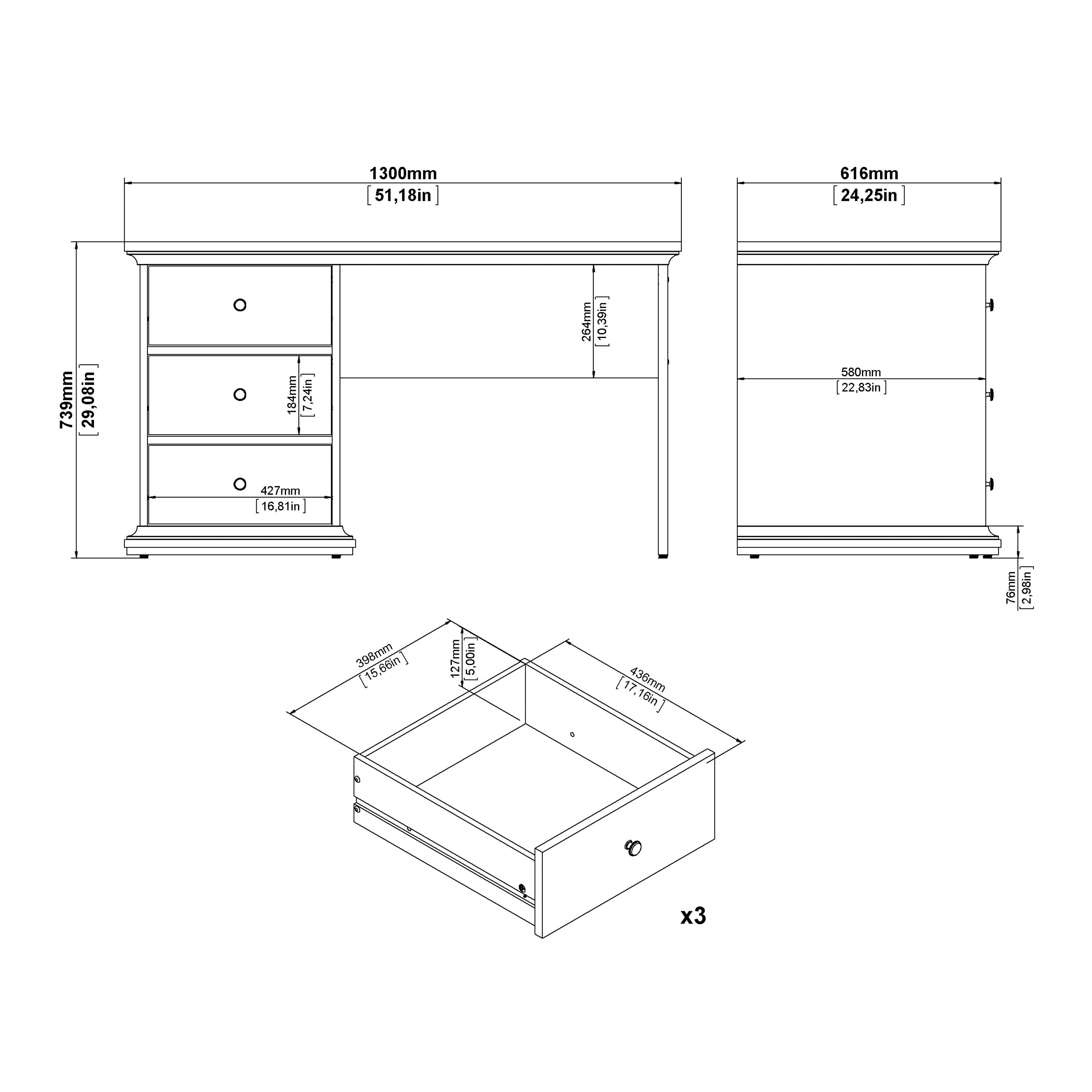 Primrose Desk in White
